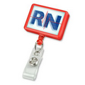 Rectangular Plastic Custom Badge Reels with Swivel Clip